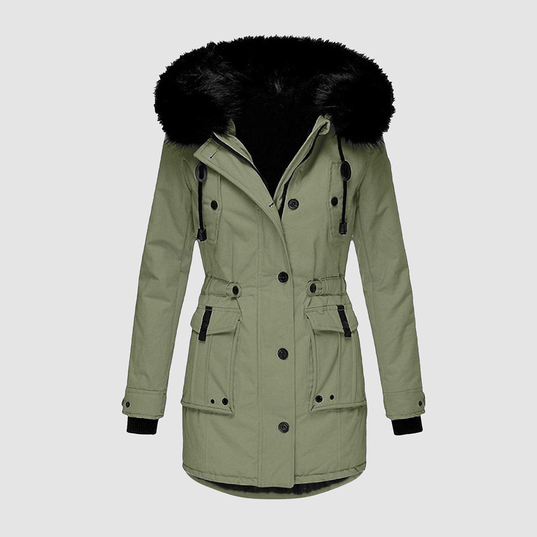 Elarova |  Winterparka mit Knöpfen für Damen