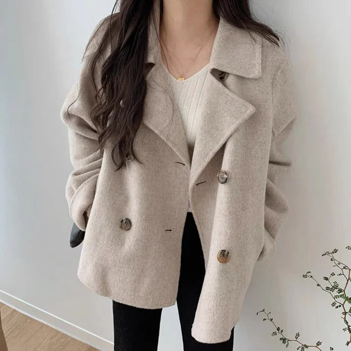 Elarova |  Zweireihiger Mantel für Damen