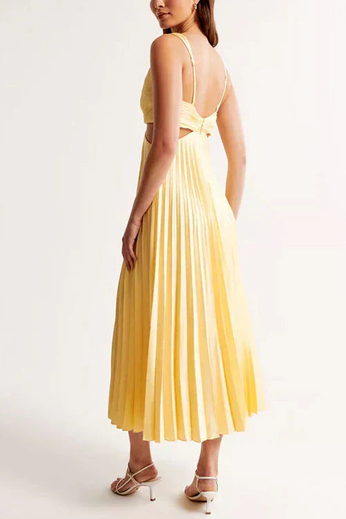 Rumi™ – Damen Abendkleid Lang aus Falten-Satin Elegante Silhouette-3