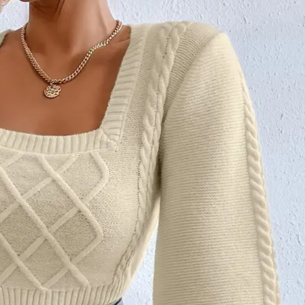 Damenpullover Strick Sienna Quadratausschnitt