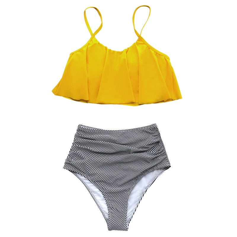 CaraCamilla™ – Damen Bikini Hochtailliert mit Rüschen und Verstellbaren Trägern 5