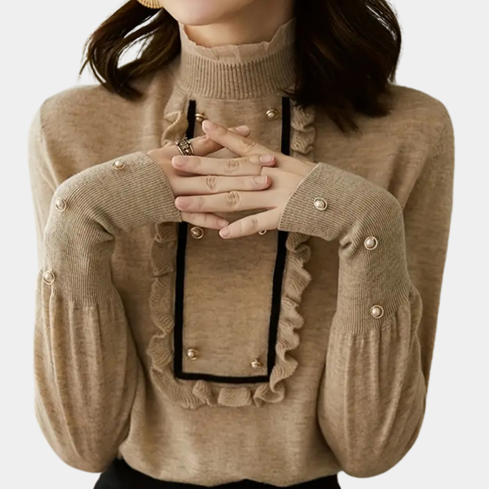 Damenbluse Khaki Frühling Trendig Modern