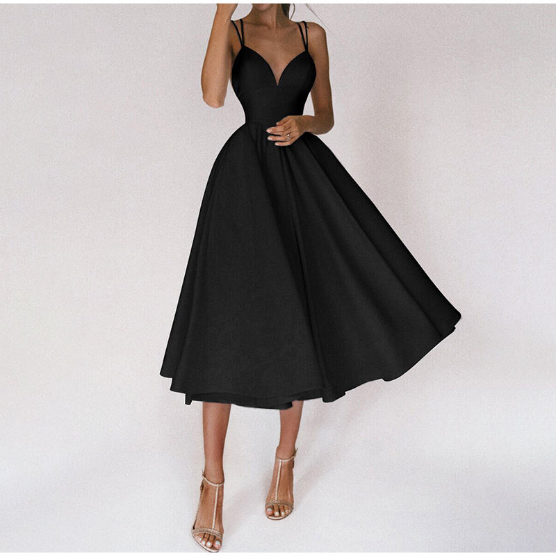 VitaLux™ – Damen Kleid V-Ausschnitt Elegante Passform für Besondere Anlässe