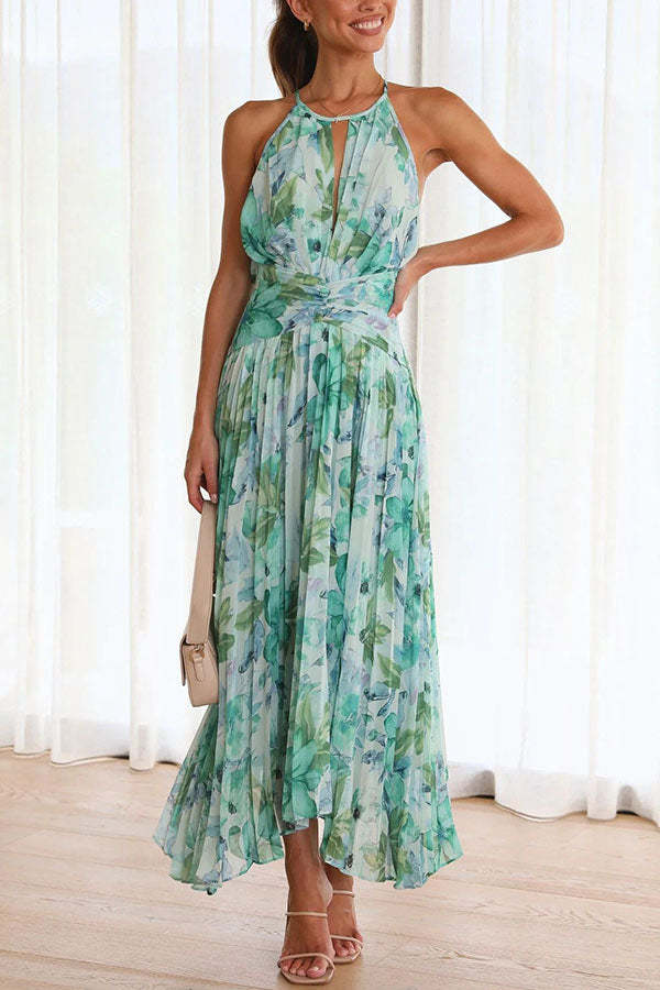 EleganceFlow™ – Damen Faltenkleid Mid-Lang für Sommerliche Eleganz-4