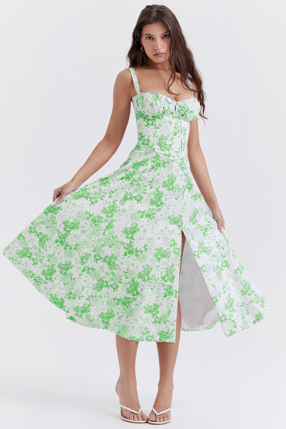 Floraviva™ – Kleid Damen Hochzeitsgast mit Floral Print