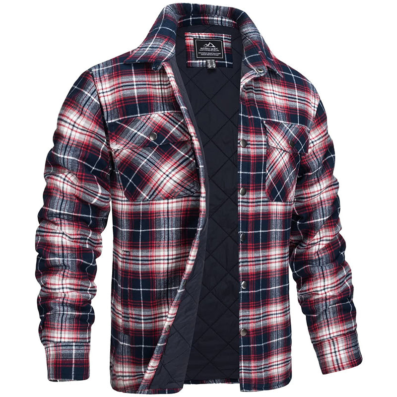 Herren Winterjacke Nachhaltig Isoliert Karo