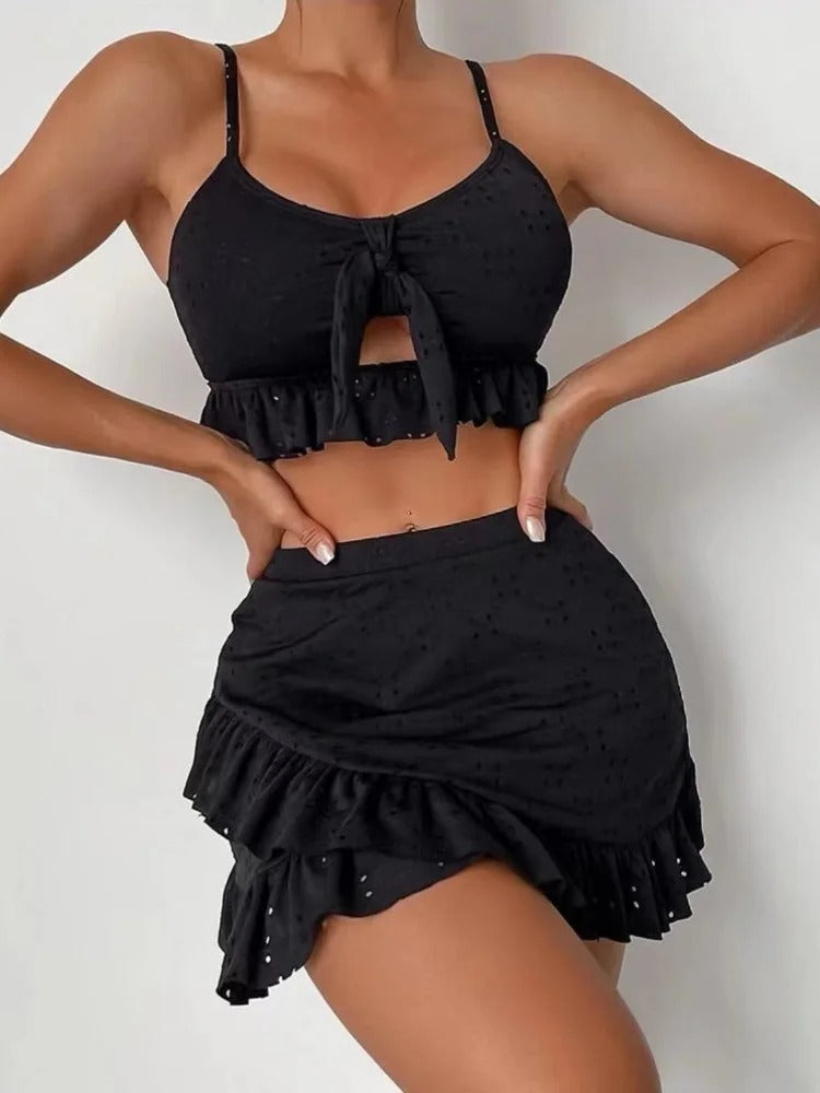 Anika™ – Damen Rüschenset Bikini mit Brazilian-Style und Verspieltem Design 4