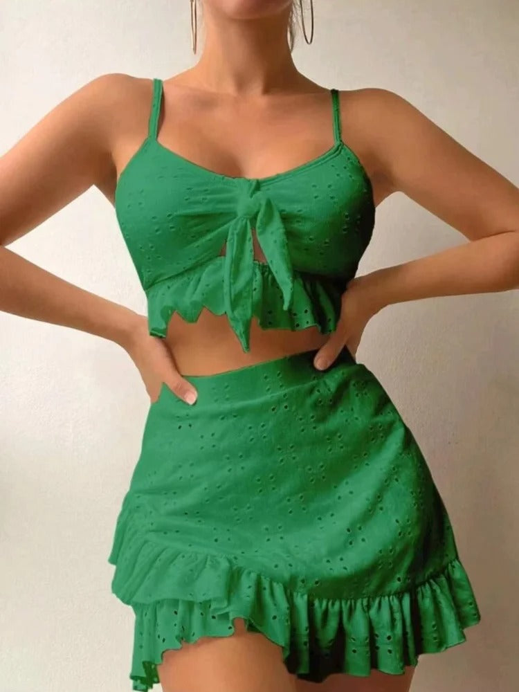 Anika™ – Damen Rüschenset Bikini mit Brazilian-Style und Verspieltem Design 6