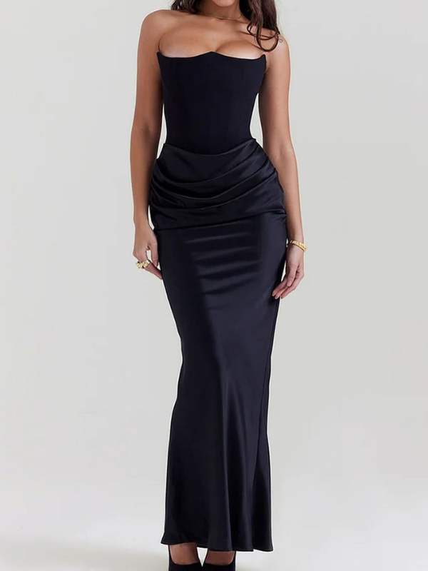 EleganceChic™ – Damen Langes Abendkleid Mit Glamourösem Glanz Eleganz-6