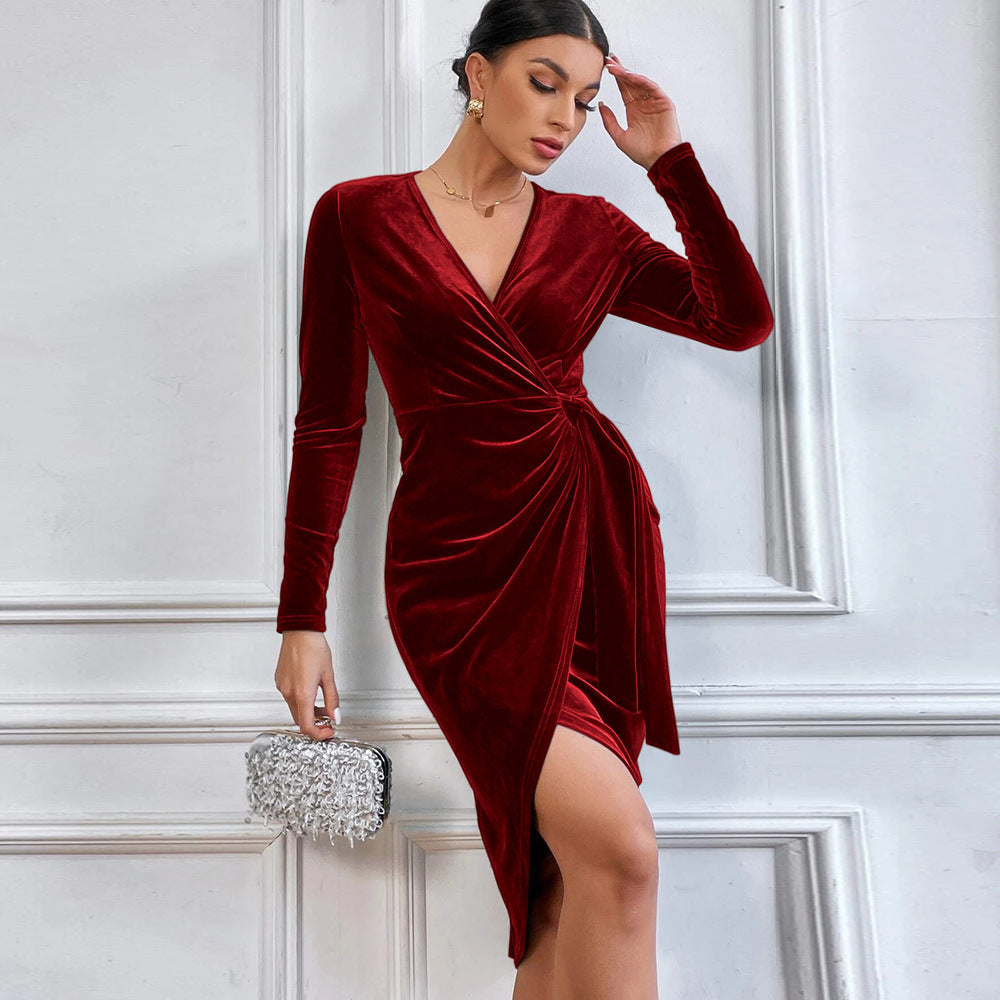 Variant image for Velloria™ – Damen Midi Kleid Festlich mit V-Ausschnitt & A-Linien-Schnitt-1