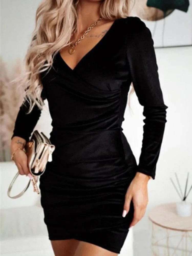EleganceChic™ – Damen Abendkleid mit V-Ausschnitt für Stilvolle Anlässe-4
