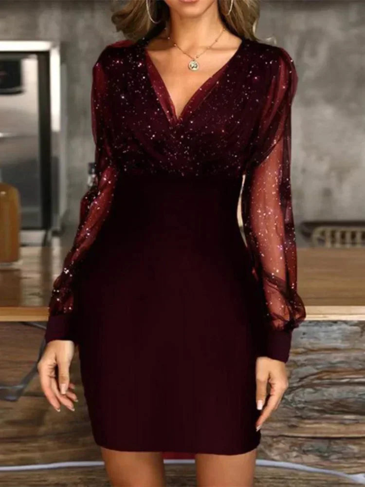 Variant image for Elegancefemme™ – Damen Abendkleid mit V-Ausschnitt & Eleganter Silhouette-6