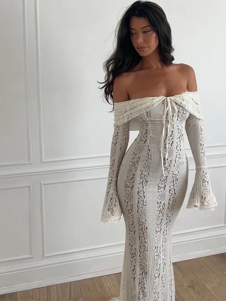 Dentea™ – Damen Maxi Kleid Elegante Spitze für Stil und Komfort-3