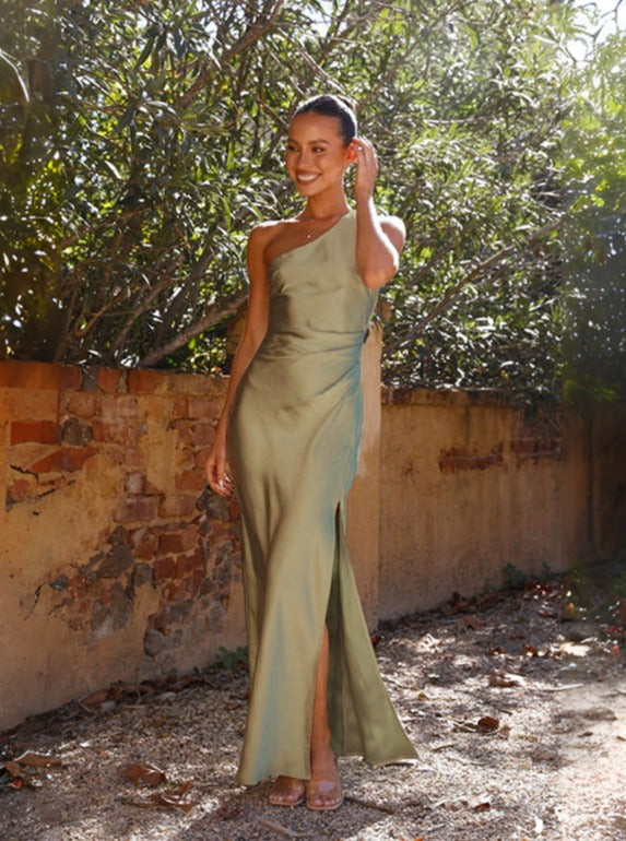 Delphine™ – Frauenkleid mit Asymmetrischem Schlitz Elegantes Design & Komfort-2