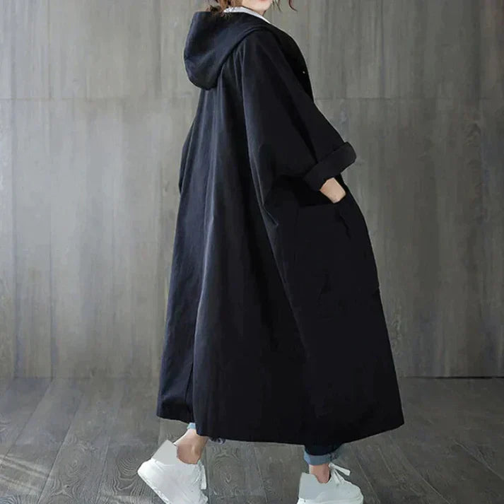 Damen Trenchcoat Oversized Modern Lang