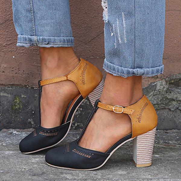 VintageElegance™ – Damen High Heels Schwarz mit Bequemem Design und Stil-3