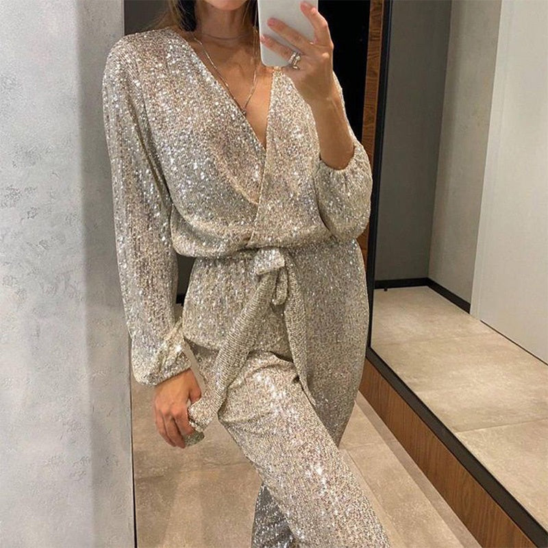 VeluraOne™ – Elegant Taillierter Jumpsuit Damen
