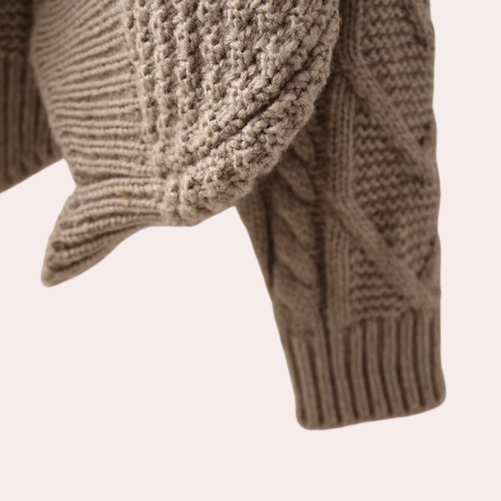 Damen Rollkragenpullover Gestrickt Stylisch