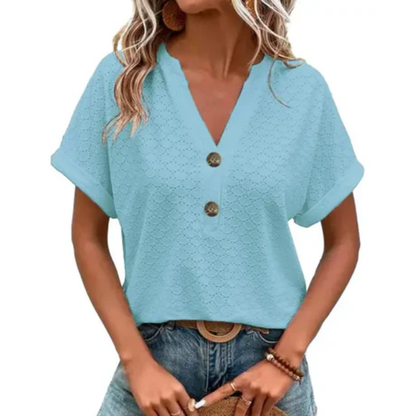 Sloane™ – Damen Bluse Mit V-Ausschnitt Atmungsaktiver Komfort & Stil 2