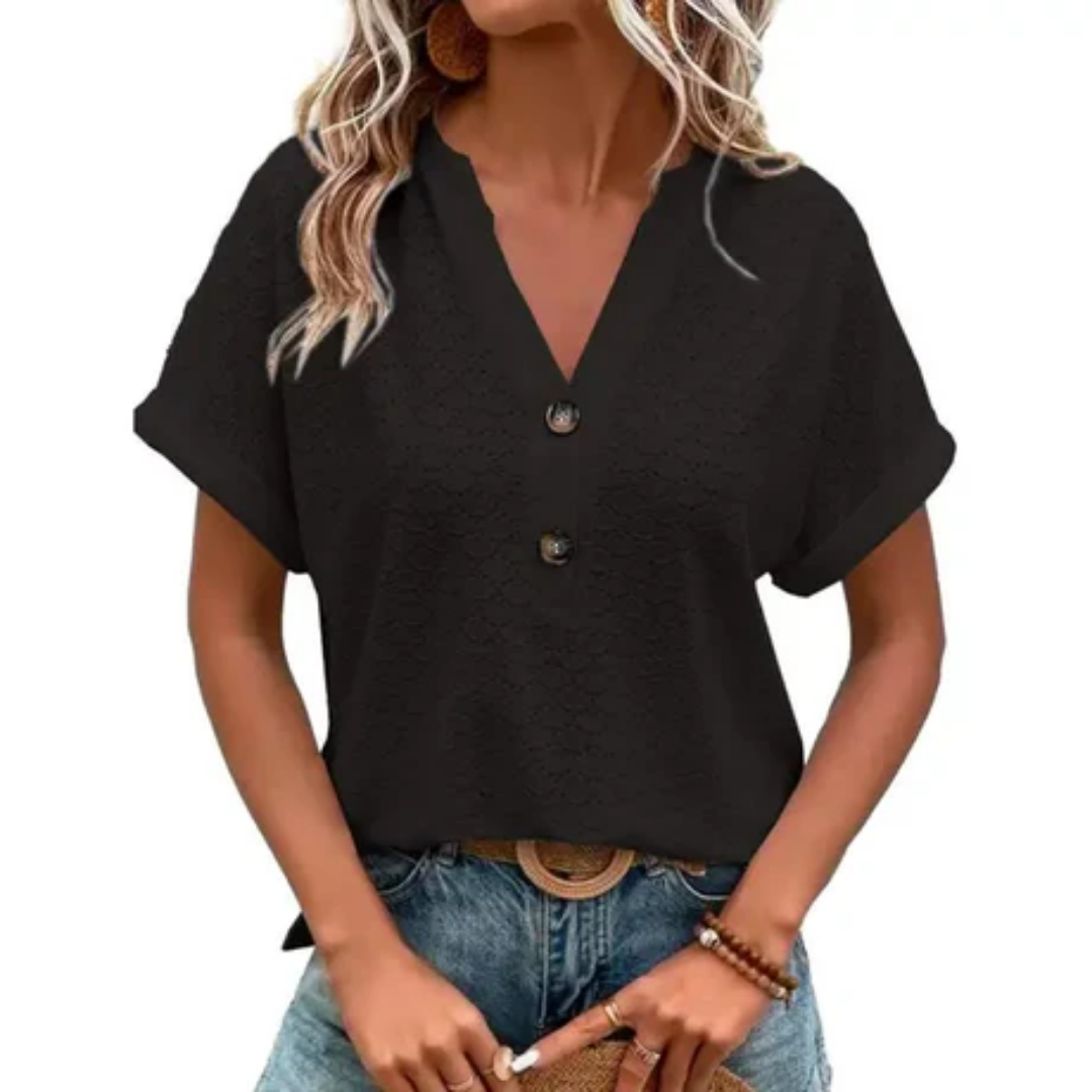 Sloane™ – Damen Bluse Mit V-Ausschnitt Atmungsaktiver Komfort & Stil 4