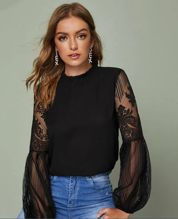Laceviva™ – Damenbluse aus Spitze mit Eleganter Transparenz für Feste
