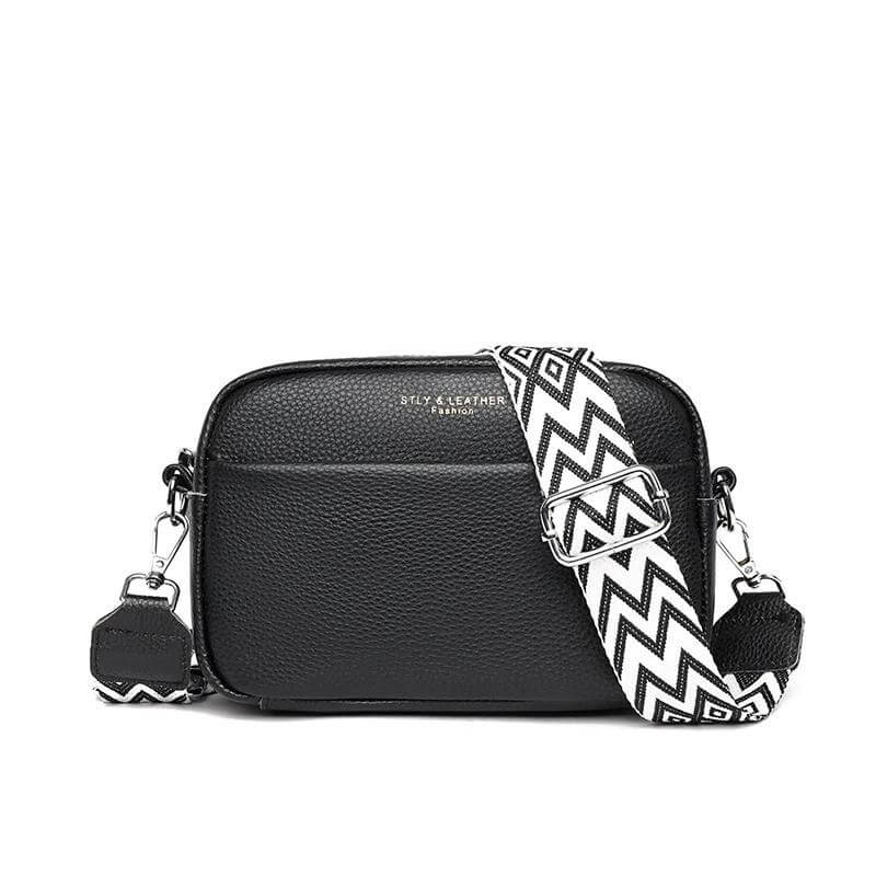 Damenhandtasche Groß Ledertasche Schwarz - Elarova