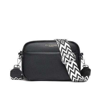 Damenhandtasche Groß Ledertasche Schwarz - Elarova
