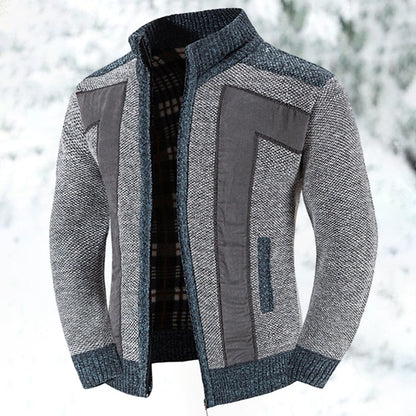 Wollweste Herren Reißverschluss Pullover Warm