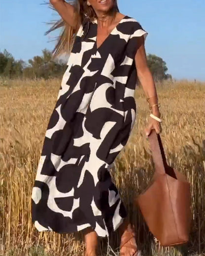 Camillechic™ – Damen Kleid Hochzeitsgast Mit Elegantem V-Ausschnitt & Atmungsaktivem Stoff-2