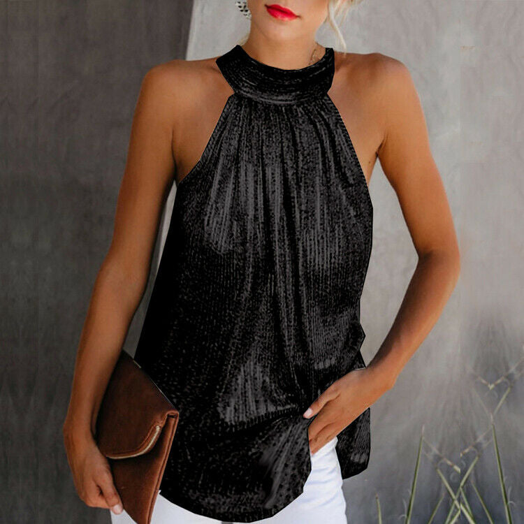 ChicStyle™ – Damen Neckholder Top Elegante Passform für Vielseitige Anlässe 1