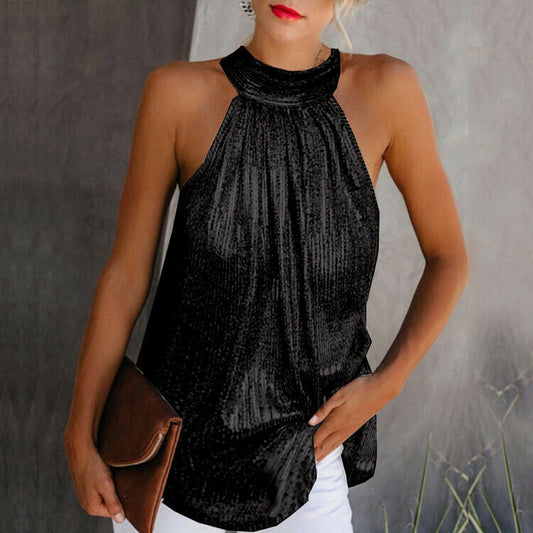 ChicStyle™ – Damen Neckholder Top Elegante Passform für Vielseitige Anlässe 1