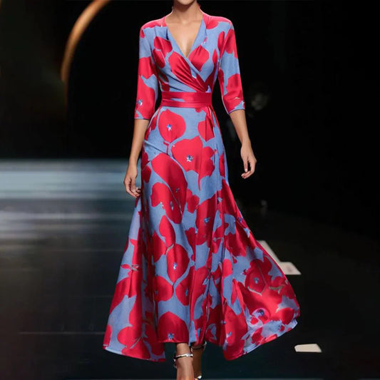 Emmachic™ – Damen Sommerkleid mit Floral Druck, Fließender Schnitt & Komfort-1