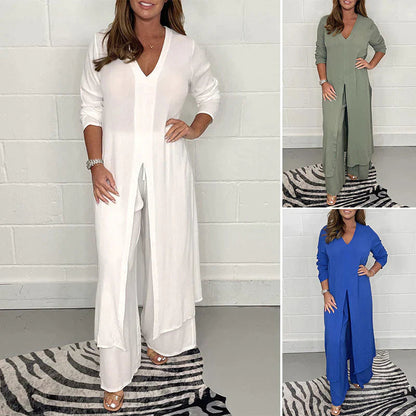 Zweiteiliger Damen Freizeitanzug Bequem Casual