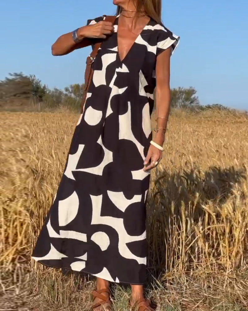 Camillechic™ – Damen Kleid Hochzeitsgast Mit Elegantem V-Ausschnitt & Atmungsaktivem Stoff-4