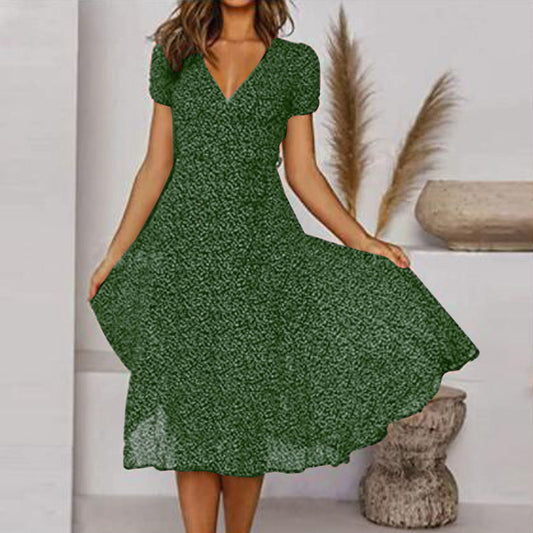 Krystale™ – Damen A-Linien-Kleid mit V-Ausschnitt für Elegante Anlässe-1