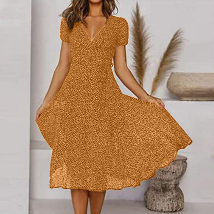Krystale™ – Damen A-Linien-Kleid mit V-Ausschnitt für Elegante Anlässe-5