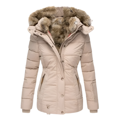 LuxeFrost™ – Elegante Winterjacke für Damen mit Kapuze
