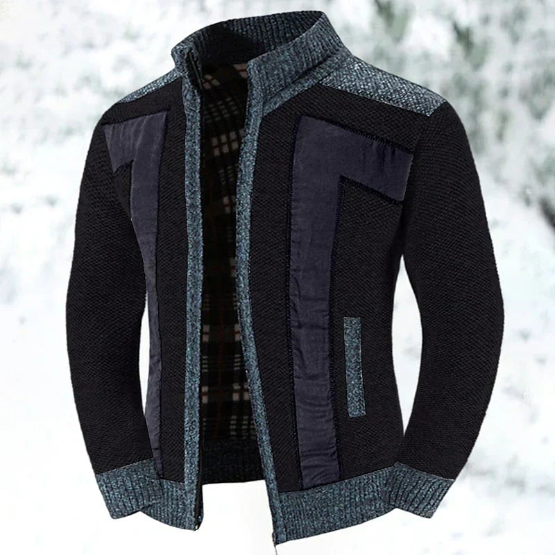 Wollweste Herren Reißverschluss Pullover Warm - Elarova