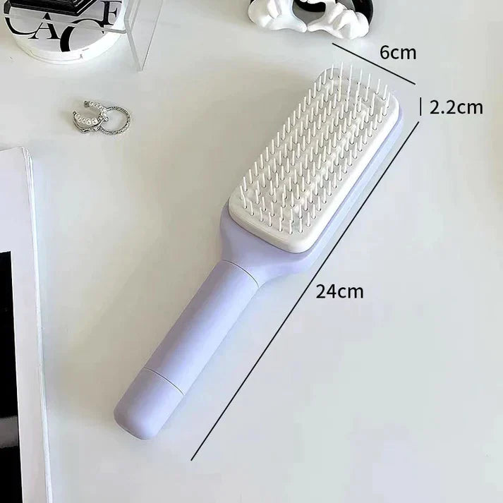 Haarbürste Selbstreinigend 4in1 Glattes Haar