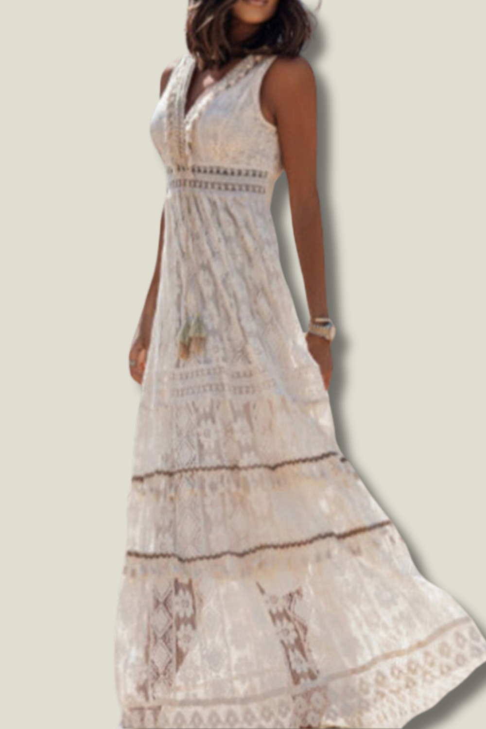 Boho Maxi Kleid Lang Luna Frauen