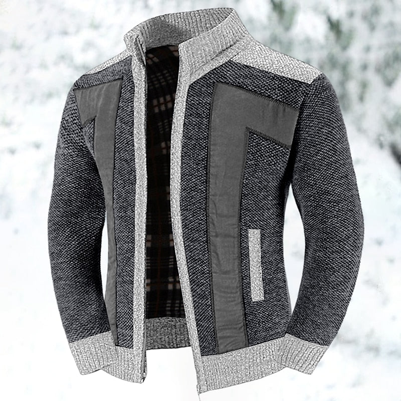 Wollweste Herren Reißverschluss Pullover Warm