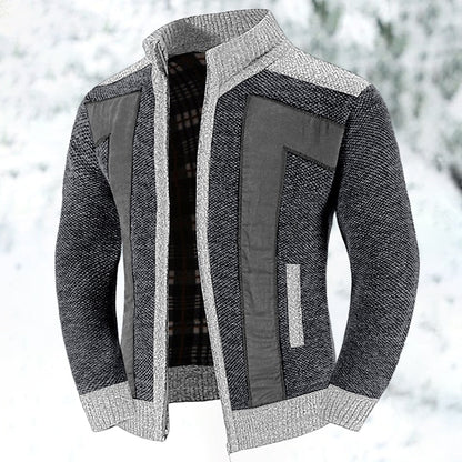 Wollweste Herren Reißverschluss Pullover Warm