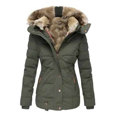LuxeFrost™ – Elegante Winterjacke für Damen mit Kapuze