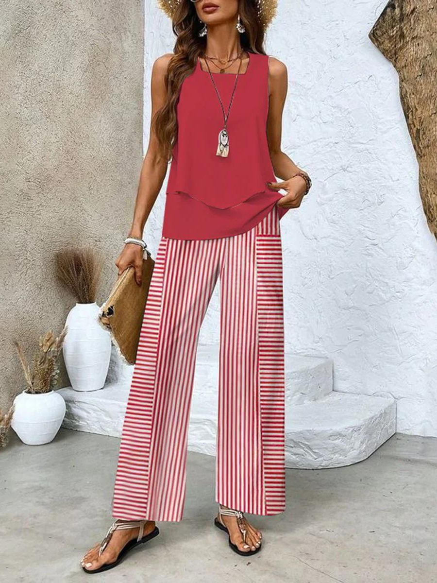 ChicStyle™ – Damen Anzug Set mit Ärmellosem Top und Bequemer Hose 4
