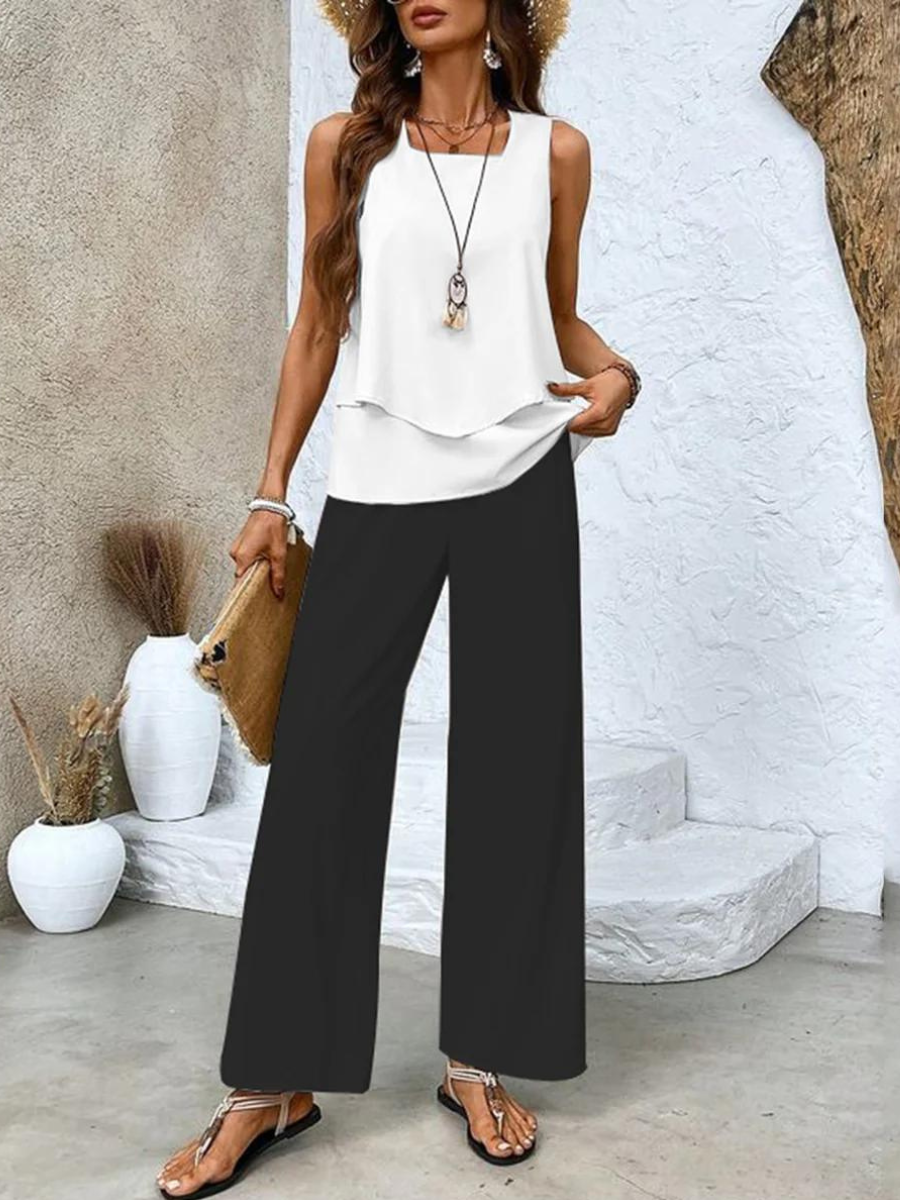 Variant image for ChicStyle™ – Damen Anzug Set mit Ärmellosem Top und Bequemer Hose-31