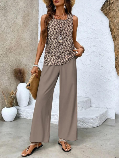 Variant image for ChicStyle™ – Damen Anzug Set mit Ärmellosem Top und Bequemer Hose-19