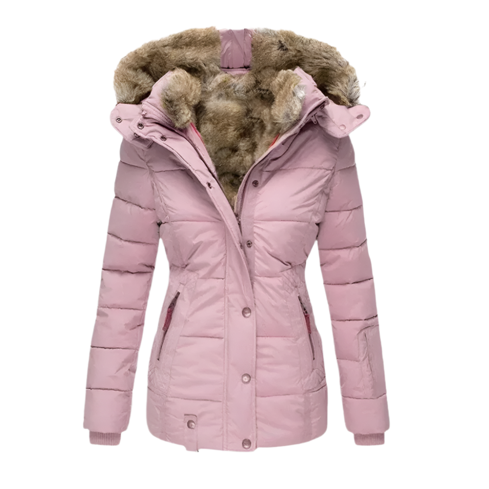 LuxeFrost™ – Elegante Winterjacke für Damen mit Kapuze