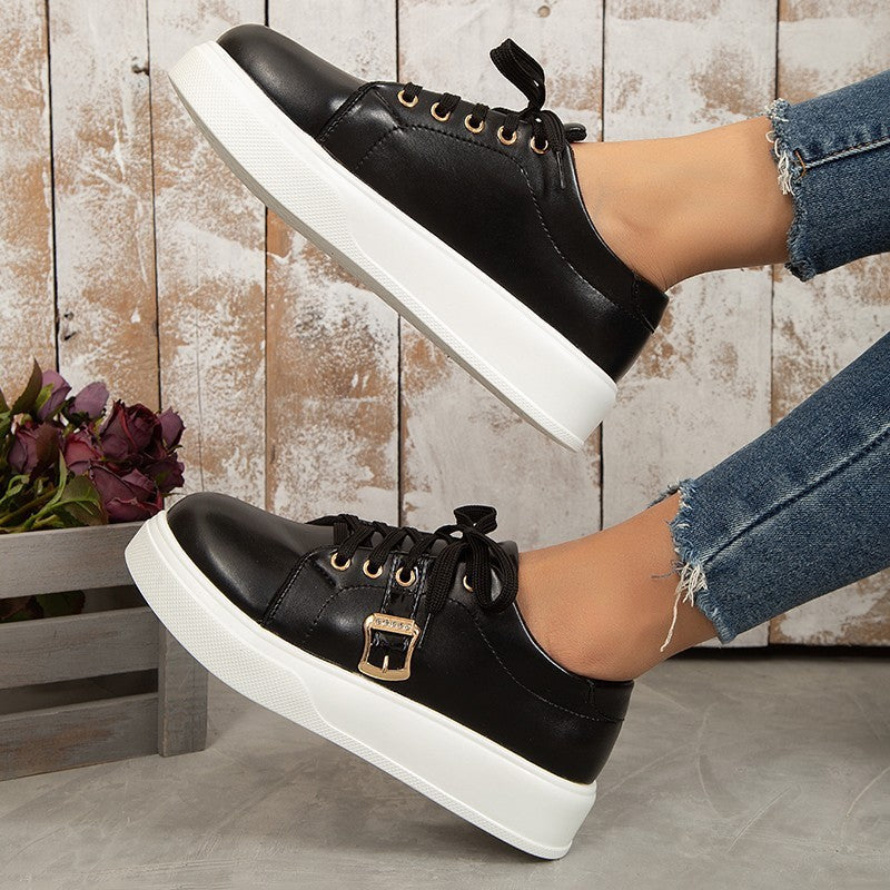 ChicStep™ – Damen Schnürschuhe Elegant Schwarz mit Komfort und Stil 6