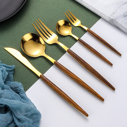 Holzbesteck-Set 6-teilig Ergonomisch