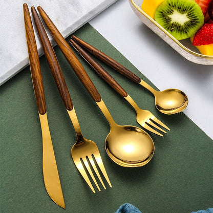 Holzbesteck-Set 6-teilig Ergonomisch